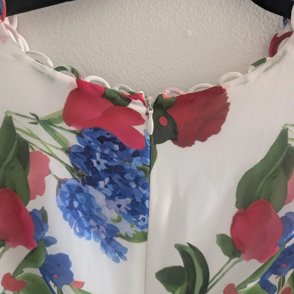 Marciano Multicolor Floral Long Sleeve Dress - Picture 9 of 15